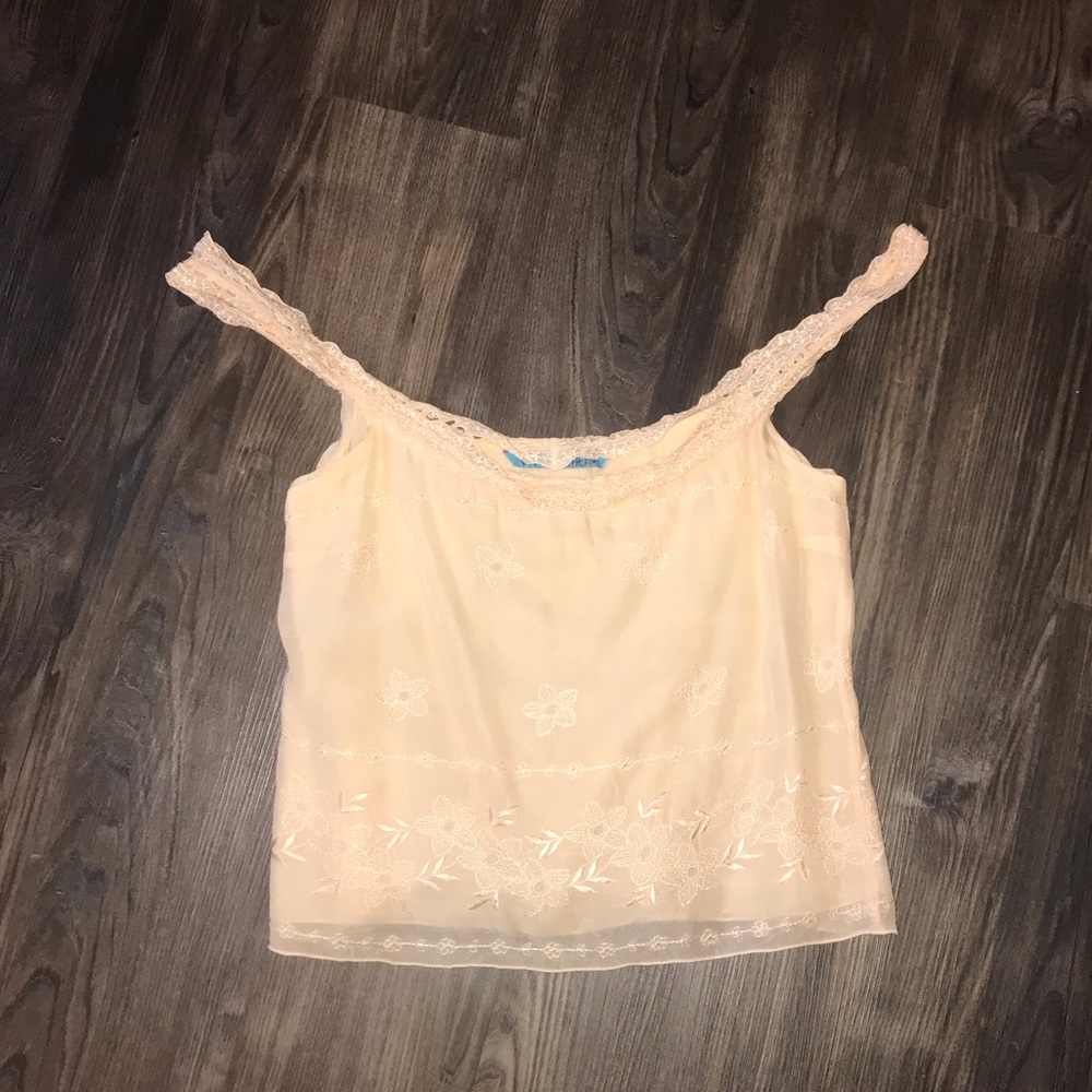Johnny Was Pale Pink Top